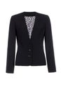 Women`s classic black jacket isolated on white background Royalty Free Stock Photo