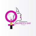 Women\'s Day cosmetics and beauty creative concept, promotional display