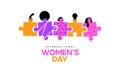 Women\'s Day diverse puzzle friend greeting card