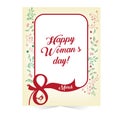 Women s day greeting card march