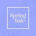 Spring Sale Poster with Paper Flowers. Floral Postcard or Banner.
