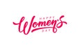 Women`s Day hand drawn lettering