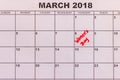Women`s day, March 8.Calendar data illustration