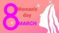 women\'s day march 8 illustration image with creative women\'s face