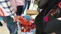 Shenzhen, China: March 8th Women`s Day, stores give free roses to female customers