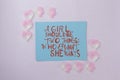 Women`s day slogan flat lay.