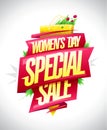 Women`s day special sale web banner, 8 march holiday clearance banner