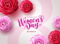 Women`s day vector design. March 8 international woman`s day celebration text