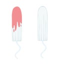 Women\'s days menstruation tampon blood vector illustration