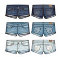 Women`s denim short shorts