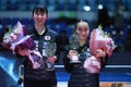 Women`s Doubles winners HAYATA JPN and Mima ITO