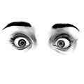 Women`s eyes sketch vector graphic