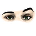 Women`s eyes sketch vector graphic