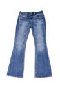 Women's Flared Blue Jeans Royalty Free Stock Photo