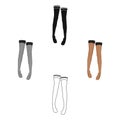 Women s full length compression tights.Transparent stockings with a bow. Underwear lingerie. Woman clothes single icon