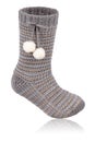Women`s gray sherpa winter socks