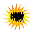 Women's group silhouette