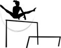 Women's Gymnastics Uneven Parallel Bars Royalty Free Stock Photo