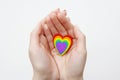 LGBT heart, hand