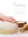 Women's hands knead the dough Royalty Free Stock Photo