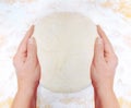Women's hands knead the dough Royalty Free Stock Photo
