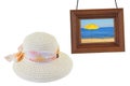 Women's hat and photographic frame