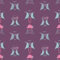 Women`s hats. Seamless pattern vector Royalty Free Stock Photo