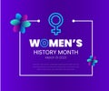 Women\'s History Month background. Womens History Month banner design.