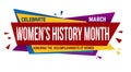Women`s history month banner design Royalty Free Stock Photo