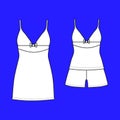 Women`s homewear. pajamas jersey. shorts and top. clothes.