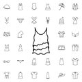 Women\'s jacket icon. Universal set of summer clothes for website design and development, app development