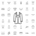 Women\'s jacket icon. Universal set of summer clothes for website design and development, app development