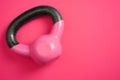 Kettle Weights on Pink Background