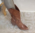 Women`s leather ankle boots-