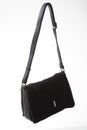 Women`s leather black handbag