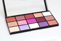 Makeup kit with different shades of color Royalty Free Stock Photo