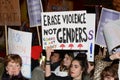 Women's only march in London Reclaim the Night 2014 Royalty Free Stock Photo