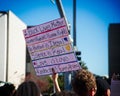 2018 Women`s March in Santa Ana, California.