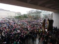 Women`s March on Washington, Protesters Gather Outside the National Gallery of Art East Building, Washington, DC, USA Royalty Free Stock Photo