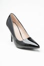 women`s patent high heel shoes black color