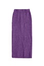 Purple knit skirt isolated on white background