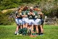 Women`s Rugby Huddle Royalty Free Stock Photo