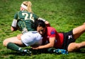 Women`s Rugby Tackle Royalty Free Stock Photo