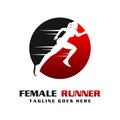 Women`s runner logo