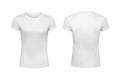 Women`s shirt design templates back and front view isolated on white Royalty Free Stock Photo