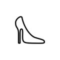 women's shoe icon. Element of minimalistic icons for mobile concept and web apps. Thin line icon for website design and developme