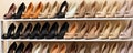 Women\'s shoes on shelves