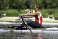 Women's Single Sculls Royalty Free Stock Photo