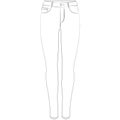 Women`s Skinny Fit Jeans Clothing, Stretch Jeans trousers, attractive tight jeans pants for slim young girl, sexy women realistic Royalty Free Stock Photo