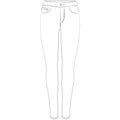 Women`s Skinny Fit Jeans Clothing, Stretch Jeans trousers, attractive tight jeans pants for slim young girl, sexy women realistic Royalty Free Stock Photo